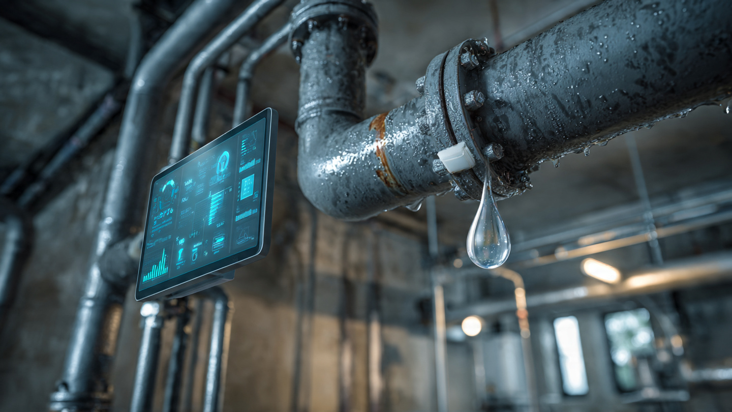 Water pipe leak detection sensor